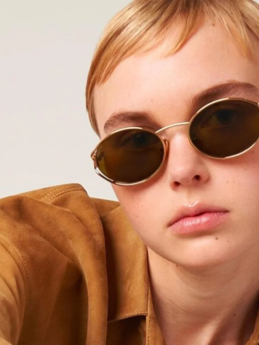 Miu Miu Gold Frame Sunglasses with Olive Lenses and Tortoiseshell Temples